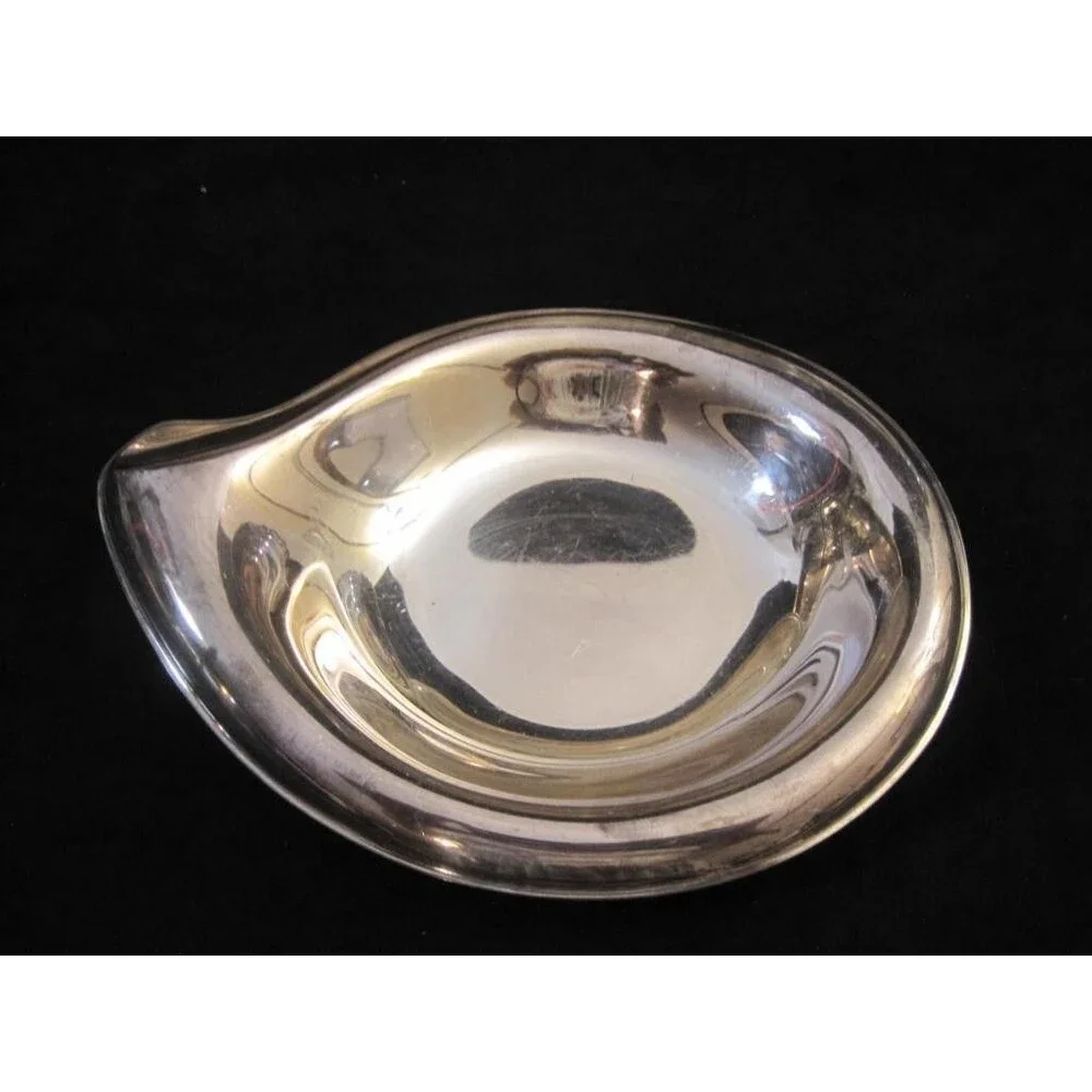 1847 Rogers Bros IS Flair Silverplate Bowl Trinket Candy Dish MCM